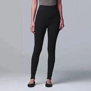 Simply Vera Wang Women' Black Live-In Shaping High Rise Leggings - XL